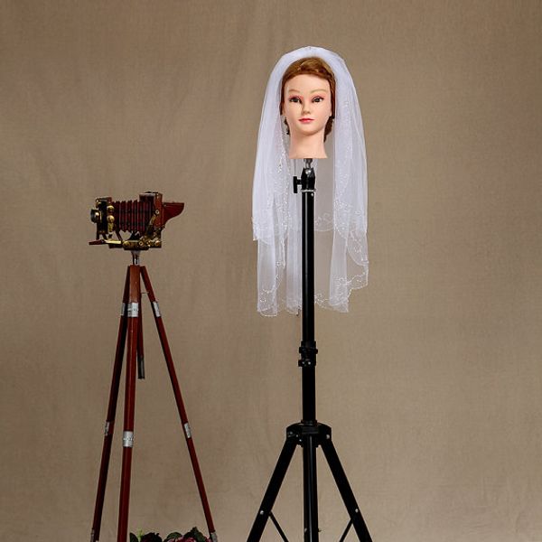 

new elegant luxury amazing fashion designer sale romantic elbow white ivory sequined mantilla veil bridal head pieces, Black