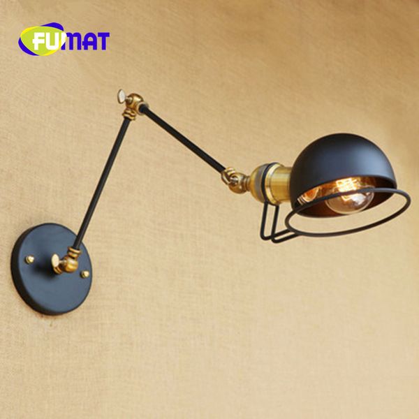 

fumat loft industrial jielde wall lamp led e27 vintage long arm adjustable for bedroom living room applique murale luminaire