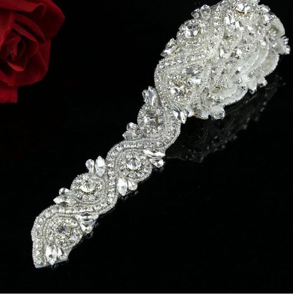 1 Yard Bridal Applique Rhinestone T High End Sash Diy Headband Beaded For Wedding Dress Pearl