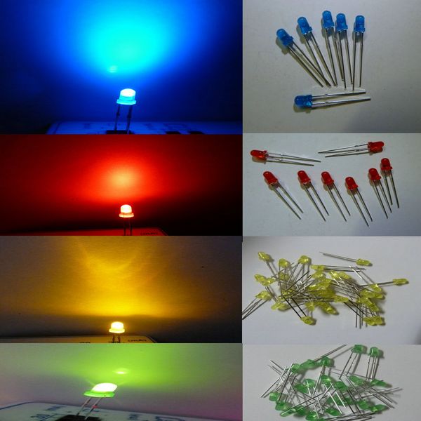 50PCS Diffused LED 3MM YELLOW COLOR YELLOW LIGHT Super Bright NEW