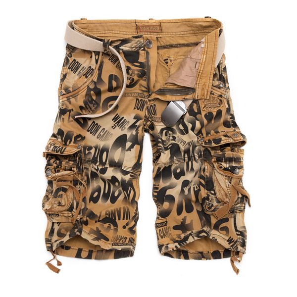 

wholesale-shorts mens bermuda basketball short camouflage printing gym men homme multi-pocket running surf cargo shorts leisure loose, White;black