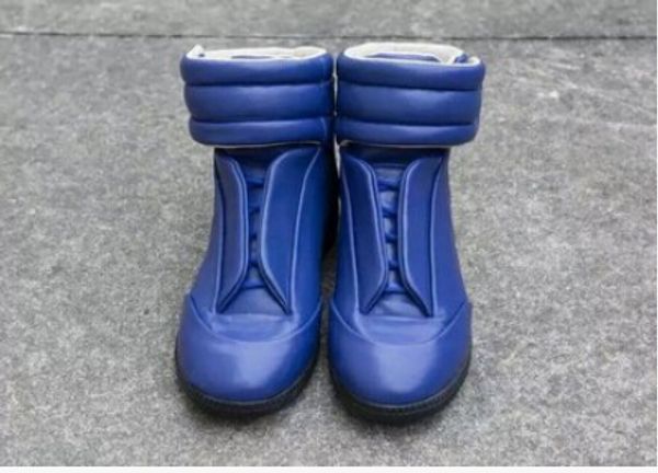 

fsahion women and men's shoes mmm blue summer new spell color leather high-shoes casual shoes ing, Black