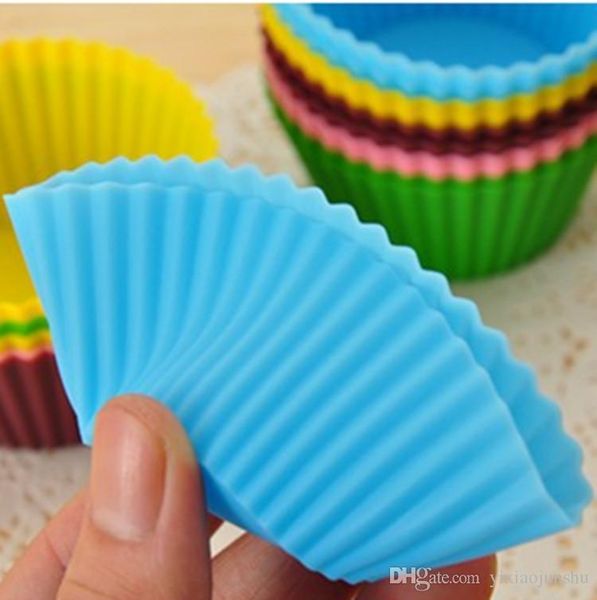 7cm Silica Gel Liners Baking Mold Silicone Muffin Cup Baking Cups