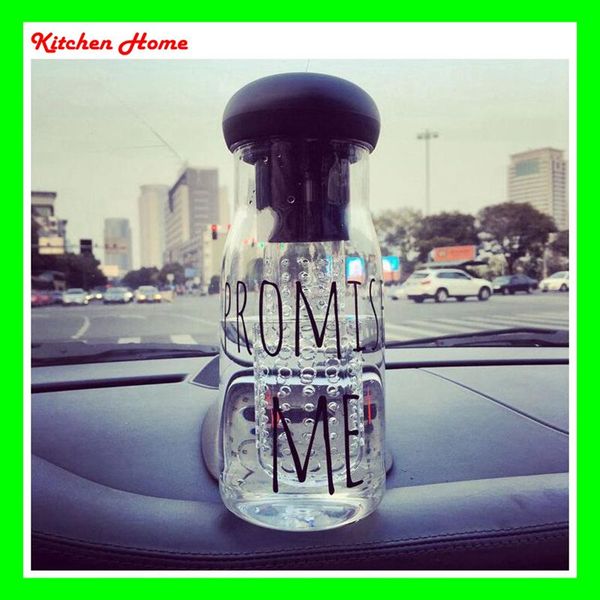 

2016 korean stytle promise me portable fruit lemon juicer bottle outdoors sports bottles plastic water bottles 750ml