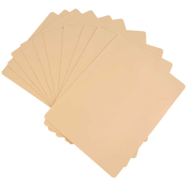 

new 10pcs permanent makeup eyebrow lips 20 x 15cm blank tattoo practice skin sheet for needle machine supply kit drop shipping