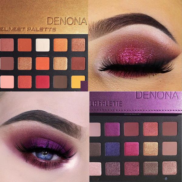 

denona тени для век лила закат палитра косметика водонепроницаемый матовый тени для век палитра теней 660193