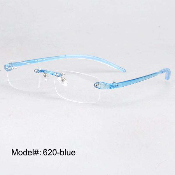 

wholesale- 620 eyeglasses rimless plastic optical frames myopia eyewear prescription spectacles, Silver