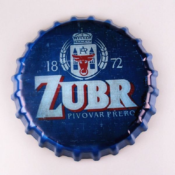 

Zubr beer round bottle cap vintage tin ign bar pub home wall decor metal art po ter