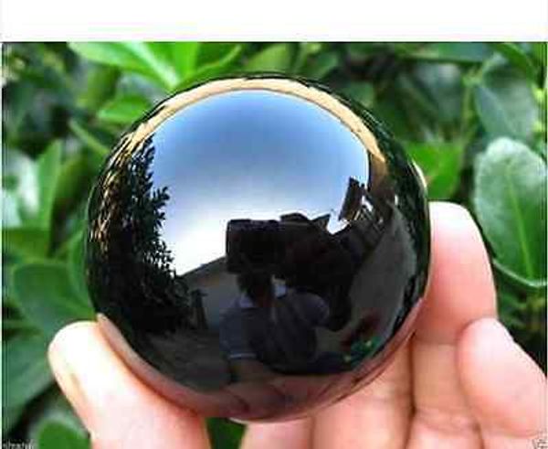 

Новый 40 мм + стенд стекло черный обсидиан сфера Большой хрустальный шар исцеление