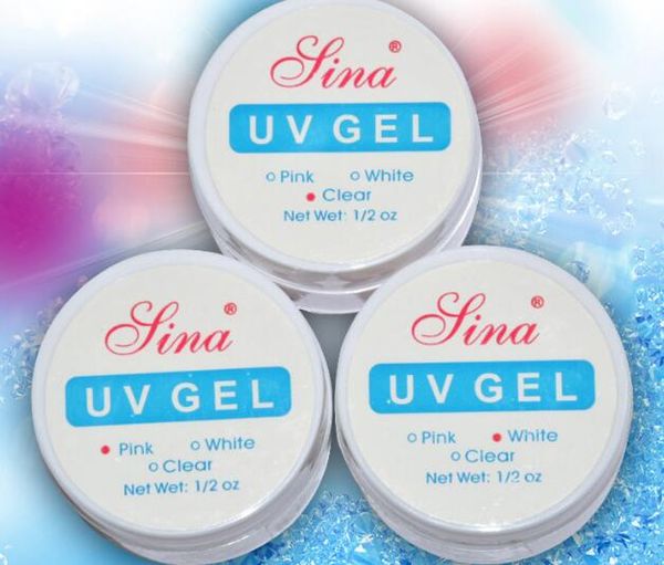 

Sina UV Gel Builder Розовый + Белый + Прозрачный Три цвета Nail Art Клей Ложные советы Nail Art Salon S