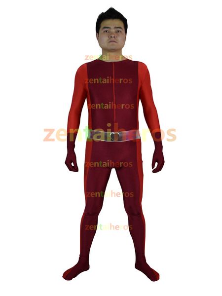

totally spies clover red lycra superhero costume halloween party cosplay zentai suit, Black;red