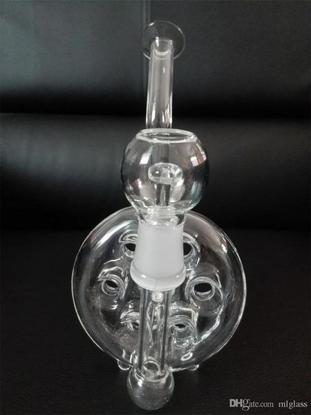 Bicchiere da fumo Stypecial prezzi scontati 7 pollici Riciclatore di vetro svizzero perc Riciclatore di olio di vetro preoccupato Bong di vetro Tubi d'acqua con giunto da 14 mm