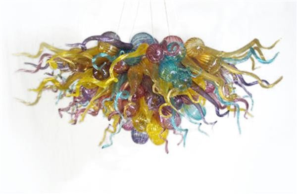 

бесплатная доставка ac110-220v цветные канделябр выдувного стекла современные и малый выборочная дешевые люстра для отелей deccoration