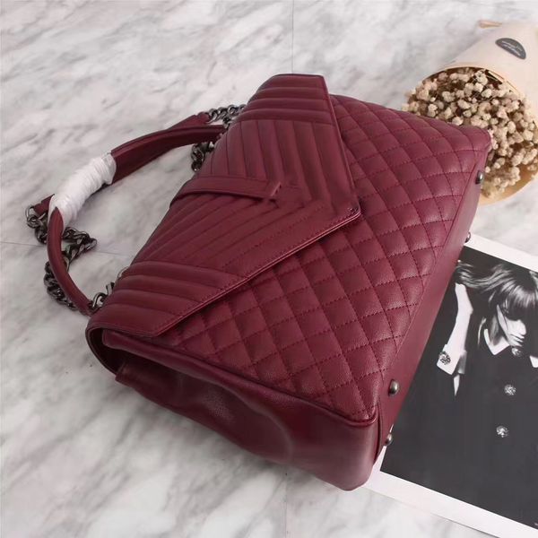 

fashion brands sell grg classic women handbag genuine leather striped shoulder bag 34cm multi-functional luxury bags