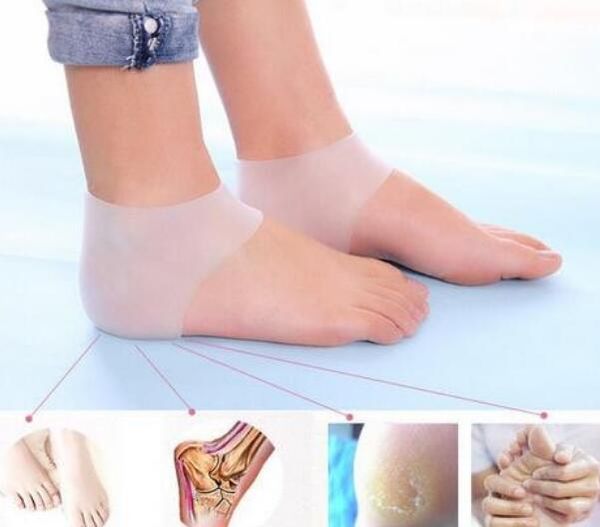 

2pcs/set massage gel socks silicone moisturizing gel heel socks like cracked foot skin care protector 2 styles 2 colors