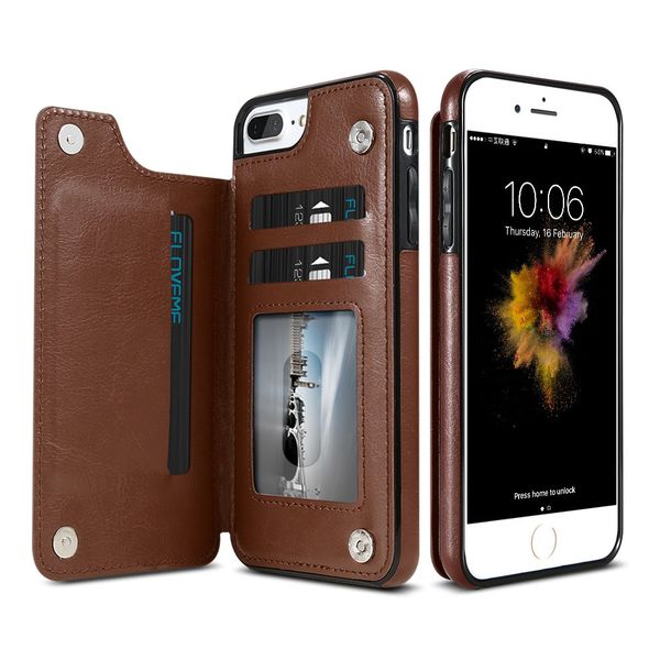 

flip leather magnetic buckle card slot stand wallet cases for iphone x xs max xr 7 8 6 6s plus samsung s7 edge s8 s9 plus note 8 9 shell