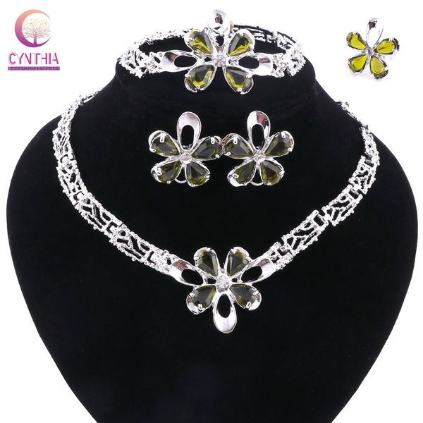 

2020 горячие продажи модные ювелирные наборы женщины ожерелье для партии заявление ожерелье свадебный кристалл с серьгами, Black