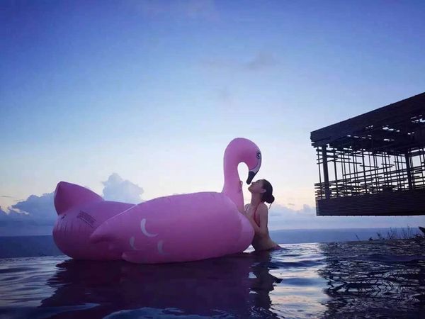 

big size inflatable flamingo pink floating row ride on animal toys pool toy adults outdoor infant swim ring swimming bed good price #t4