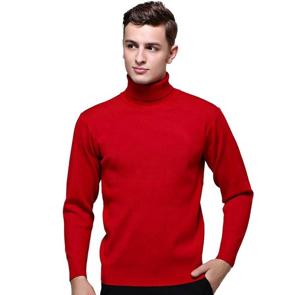 2018 Autumn Winter New High Neck Warm Sweater Men