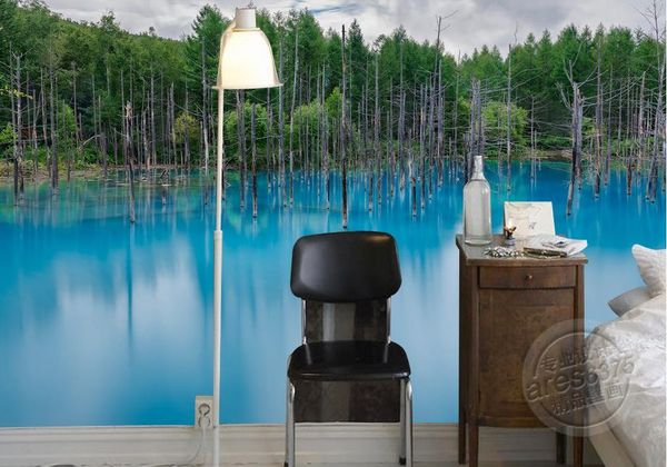 

wallpaper walls forest lake landscape mural wall paint