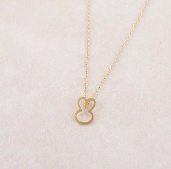 

fashion silver plating necklace simple rabbit necklaces for women choker necklace wholesale and mixed color ing