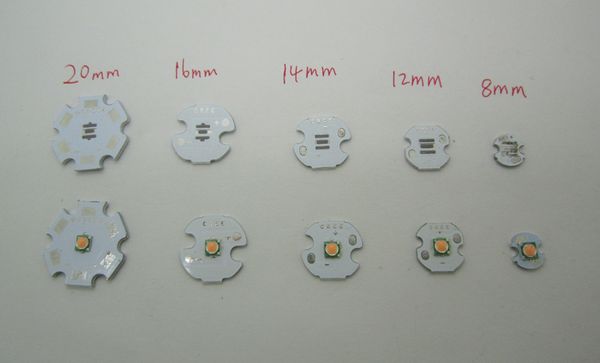 

20мм 16мм 14мм 12мм 8мм доска водить PCB для 3535 380-840nm Led Light DIY