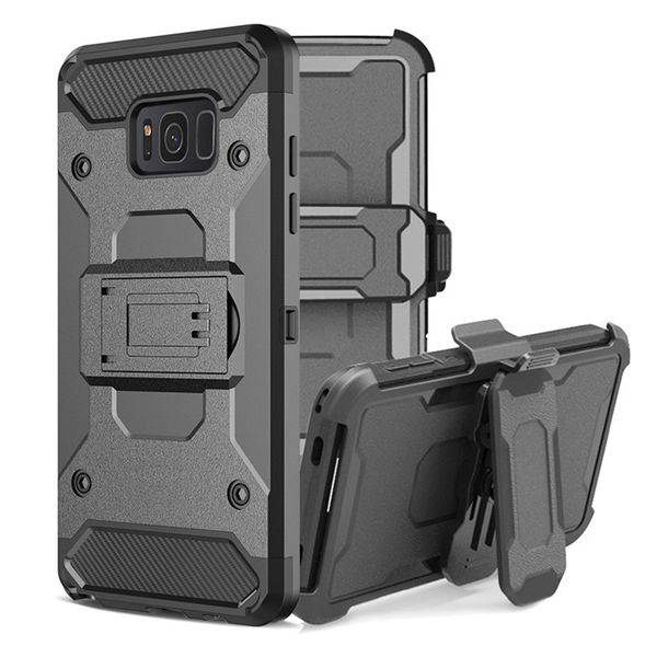 

for iphone x 8 7 rugged armor case hybrid holster shockproof kickstand clip belt cover for 6 plus galaxy note 8 s8 dhl sca344