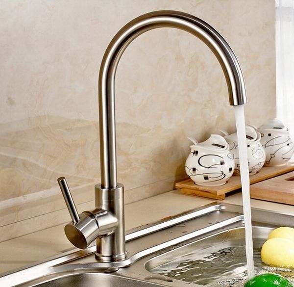 2019 Lead Free Solid 304 Stainless Steel Lead Free Kitchen Faucet