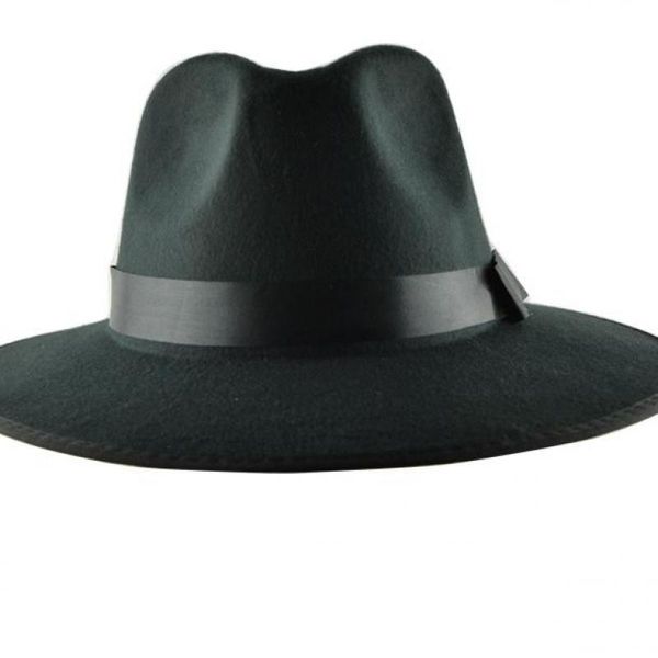 All'ingrosso-YOCCAS Lungo il cappello invernale Vintage Jazz Cap Stage Visor Uomini britannici Sombreros Para Hombres Cappelli Fedora neri per uomo