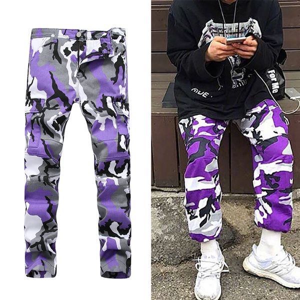 

новая европа соединенные штаты военные уличный ветер хип-хоп камуфляж брюки свободные брюки карманные инструменты больше упражнений большие, Black