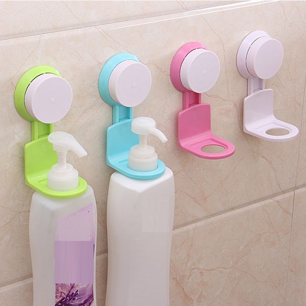 

bathroom kitchen use sucking supporter commodity shelf shampoo bottle shower gel bath cream bottle holder with sucker on wall