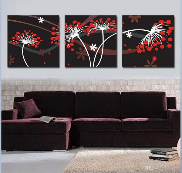 

beautiful flowers abstract floral painting giclee print on canvas home decor wall art set30151