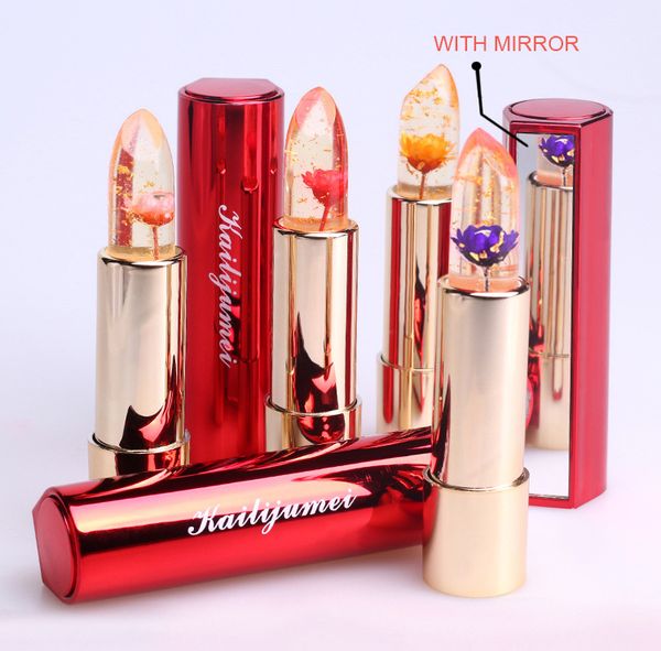

original kailijumei matte lipstick with mirror flower long lasting magic color temperature change + gift