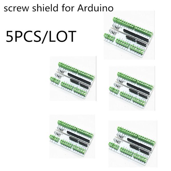 

wholesale-5pcs/lot fast shipping via china screwshield screw shield for arduino analog side pcb 6-pin stackable headers screw terminals
