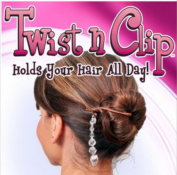 

Twi t n clip hair clip et of 5 pc multifunctional magic hair clip hairdi k hair device 1000 et lot with retail box, Golden;silver