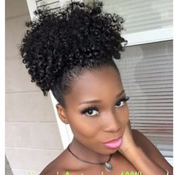 

100g 120g 140g short drawstring ponytail human hair extensions virgin hair pony tails horse brazilian human hairpieces pieces 1b color, Black