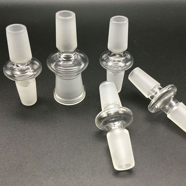 Adaptadores de vidro de 14 mm a 18 mm para o adaptador de vidro para bongs equipamento de petróleo machado machado articulação de bocejamento do adaptador Fit Banger Fit Fit Fit Banger