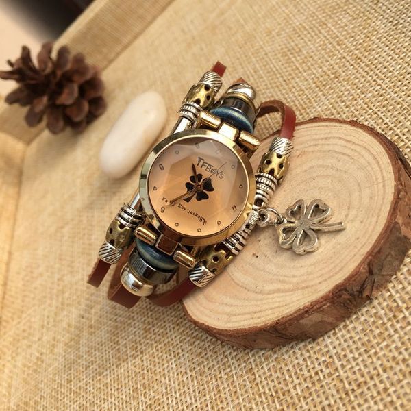 

quartz cartoon ladies watch fashion watch fashion leather new student 2017 casual ladies lady bracelet diamond retro mpuwp, Slivery;brown