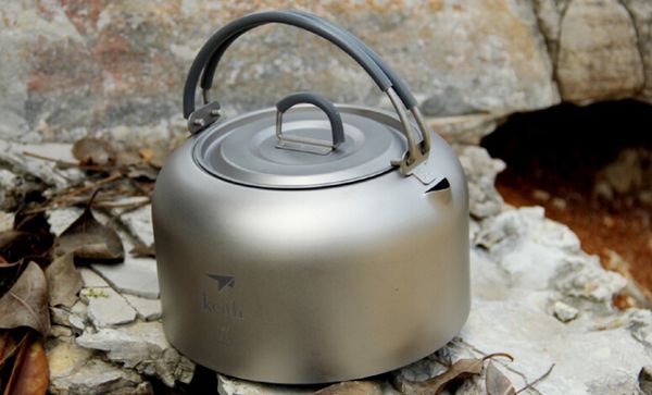 

wholesale-keith ka101 ultralight titanium kettle camping titanium teapot camping water pot 1l ka101