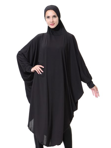 

classic muslim women black face cover abaya islamic khimar headscarf robe kimono instant long hijab -xl, Red