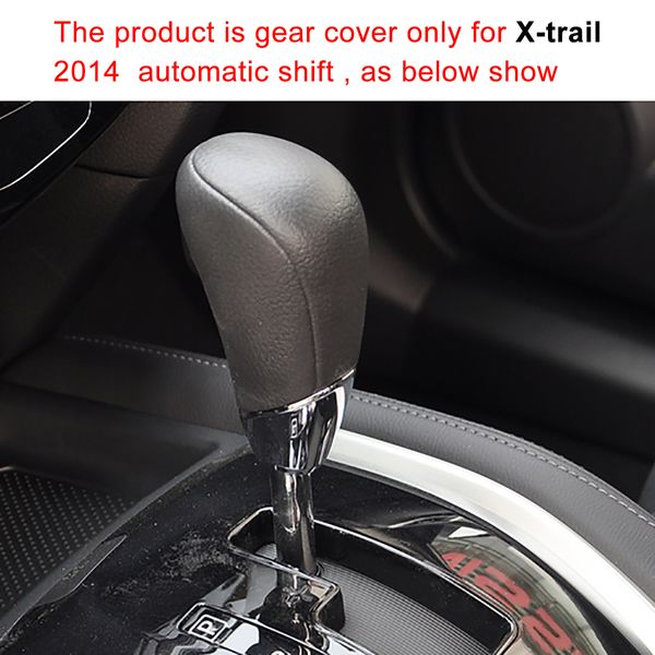 Чехол для Nissan X-Trail 2014 автоматическая ручка переключения передач крышка ручной сшитые натуральная кожа DIY gear обложки кожаные аксессуары