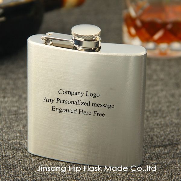 

customizable logo or personalised engraved hip flask 6oz,company logo , party personalized gift