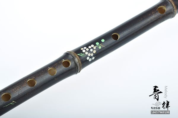 Бесплатная доставка заводские розетки Zizhu a Флейта она играет на флейту черного бамбука резной сливы Bamboo Fluet Musical Instruments