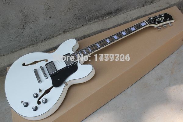 

jazz electric guitar, white guitar,rosewood fingerboard chrome hardwares 424