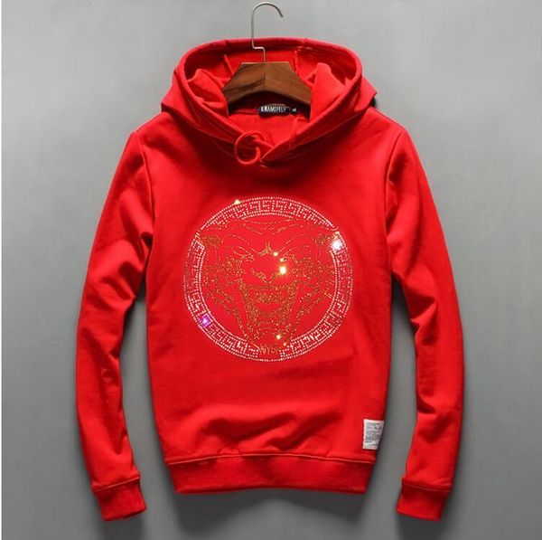 

warm men luxury men diamond thicken design and brand hoodie wholesale fashion cotton funny hoodies t03 juila, Black
