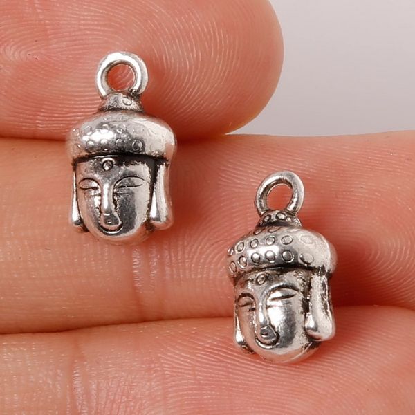 

6pcs 8x14mm zinc alloy antique silver tathagata diy charms pendants jewelry making diy, Bronze;silver