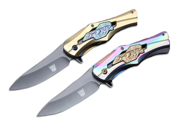 

Survival Knife Cool Design Folding Knife 58HRC 5Cr Blade Fast-Open Pocket Camping Utility Outdoor Gear Knife Gift F740L