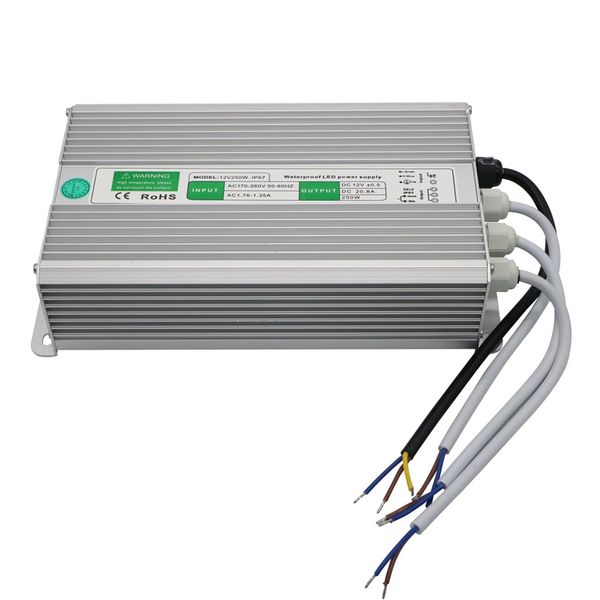 Impermeabile IP67 12V 20.8A 250W AC110-240V Ingresso elettronico Led Alimentatore / Adattatore Led 12V 250W