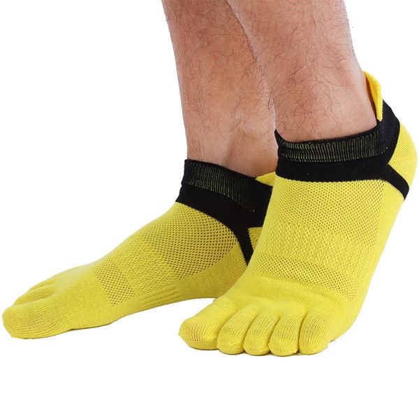 

wholesale- 5 pairs/lots new brand five finger socks summer cotton sock mens casual toe breathable ankle sock 16 styles, Black