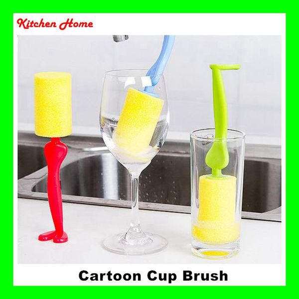 

durable sponge standable cleaning cup brush bottle mug scrubber kitchen cleaning tool tea glass chinaware porcelain coffee stains